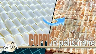 DIY How to build a roof tiles in XPS foam - real effect #22