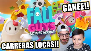 Carreras Locas en Fall Guys | Primera Victoria en Fall Guys | Juegos Karim Juega