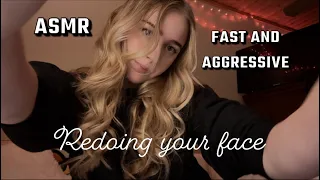 ASMR fast and aggressive FACE DISSOLVING✨(personal attention, hand movements)