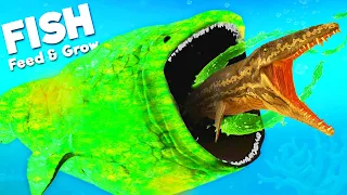 *NEW* Deadly SLIME Bloop vs Prehistoric Prognathodon! | Feed & Grow Fish