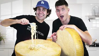 Surprising David Dobrik With A Parmesan Cheese Wheel