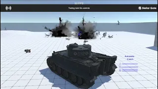Using artificial intelligence to call artillery and using tank to advance against infantry in game!