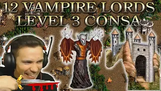 Heroes 3 12 Vampire Lords vs Level 3 Conservatory