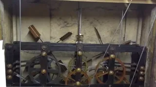 Otley All Saints Church Clock Mechanism strikes 11 o'clock