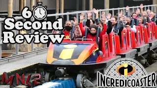 60 Second Review - Incredicoaster at Disney California Adventure #shorts