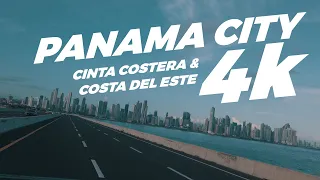 Panama City 4K.  From Bridge of the Americas to Costa del Este.