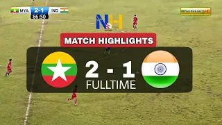 HIGHLIGHTS: Myanmar 2-1 India • Asian Olympic 2020 Qualifier (Women's Football)