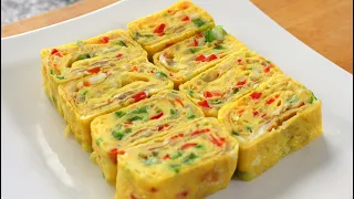 Korean rolled omelette (Gyeran-mari: 계란말이)