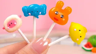 Cute Miniature Animal Lollipop Making | Sweet Miniature Fruit Lollipop Candy Recipe Ideas