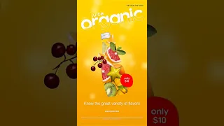 Motion Graphics | Organic Juice Promotional Animation Video Ad #aftereffects #motiondesign