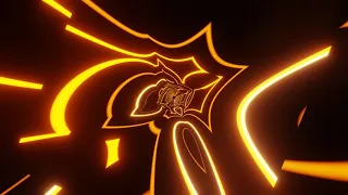 VJ LOOP NEON Golden Yellow Tunnel Abstract Background Video Simple Lines Pattern 4k Screensaver