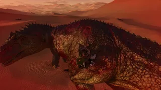 Ark Ascended [ hunting the giga with Deinonychus]