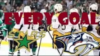 Every Goal Dallas Stars vs. Nashville Predators Playoff Series - 2019 NHL Stanley Cup Playoffs