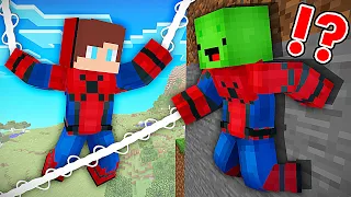 JJ and Mikey Became a SPIDERMAN in Minecraft - Maizen Nico Cash Smirky Cloudy