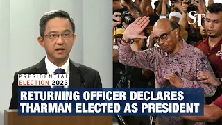 Returning Officer declares Tharman as Singapore’s president-elect