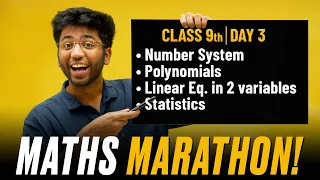 Class 9th- Complete Maths Marathon🔥 | Number System | Polynomials | Linear Eq in 2 Variable | Stats