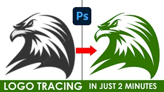 How to Trace any Logo in Photoshop in Just 2 Minutes | Photoshop Tutorial