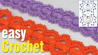 Easy Crochet: How to Crochet a Simple Lace Cord. Free puff stitch cord pattern & tutorial.
