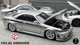 Nissan Skyline GT-R R33 400R Silver by Focal Horizon | UNBOXING and REVIEW