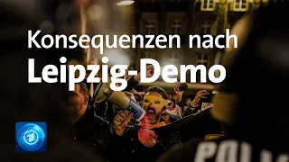 Nach Querdenken-Demonstration in Leipzig: Debatte über Konsequenzen