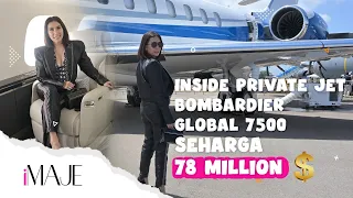 EXCLUSIVE REVIEW PESAWAT PRIVATE JET BOMBARDIER GLOBAL 7500 YANG DIPAKAI KYLIE JENNER