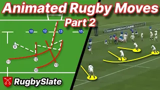The BEST Rugby Moves Compilation - Animated Playbook - Part 2 - RugbySlate