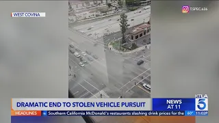 SoCal stolen vehicle pursuit ends in dramatic crash