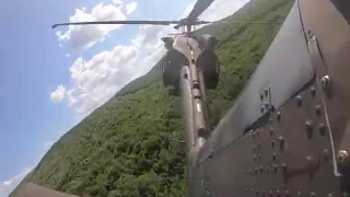 UH-60 JUST FLYING AROUND LOW AND FAST HAVING FUN (TAIL VIEW) Part 2