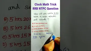 Clock Short Trick in Hindi |-07| RRB Exam Clock Reasoning| Direction Test || #shorts