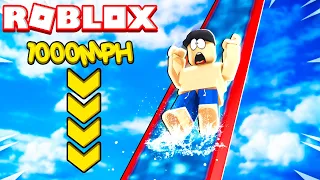 World's FASTEST Water Slide In ROBLOX! *1,000MPH*