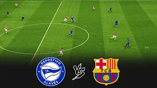 Alaves vs Barcelona - La Liga 2021/22 - Match PES 2021 Gameplay