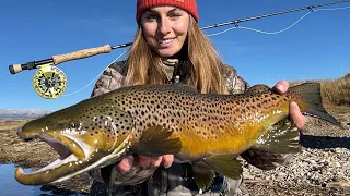 The biggest Trout live in Stillwater - Fly Fishing for Brown Trout in Colorado - ihood heated jacket