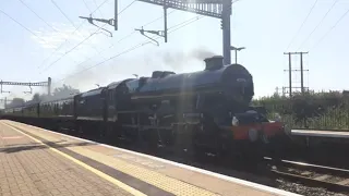 LMS 45596 Bahamas speeding through Thatcham 18/7/21