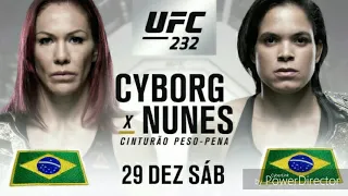 UFC 232 Cyborg vs Nunes ( great epic striking fight powerful arsenal of brazilians )
