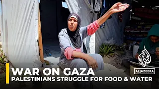 War on Gaza: Palestinians struggle for food and water in jam-packed camps after fleeing Rafah