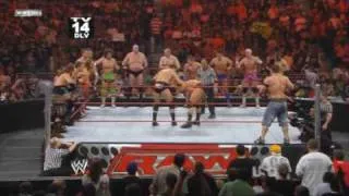 RAW 03/17/08 - Randy Orton & John Cena vs Entire Raw Roster [2/2] HQ