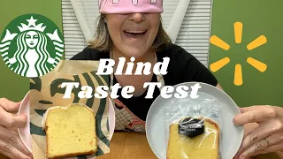 Comparing Lemon Loaf Cake || Starbucks vs. Walmart || Blindfolded taste test