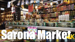 Sarona Market, Tel Aviv walking tour 4k 60fps