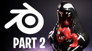 Blender Sculpting Tutorial | Venom Bust | Part 2