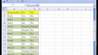 Excel Magic Trick #168: Cross Tabulation For a Survey