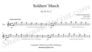 Schumann : Soldiers' March, op. 68, no. 2 - Flute