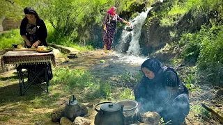 Cooking Beef Tongue in a Perfect Spring Weather in one of the Villages of Kurdistan