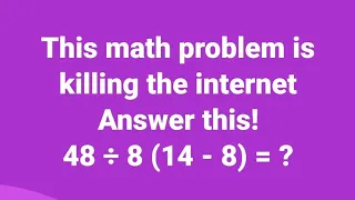 Solution of 48÷8(14-8)=?