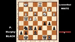 Paul Morphy best chess Tactics for black pieces l Morphy Game #13 l BLACK Win