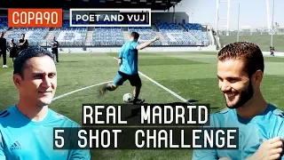 Real Madrid 5 Shot Challenge: Navas vs Nacho