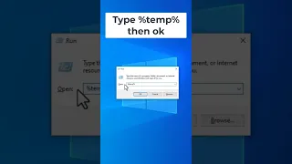 How to delete temporary files in Windows 10 | #shorts