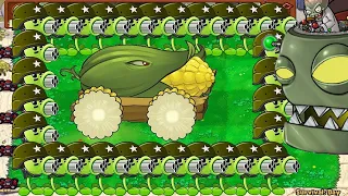 99 Cob Cannon Gatling Pea  vs Zomboss - Plants vs Zombies