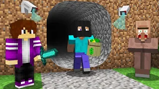 МЫ С ЖИТЕЛЯМИ ПОЙМАЛИ ВОРА В МАЙНКРАФТ 100% троллинг ловушка minecraft