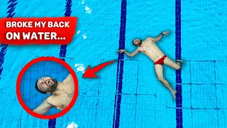 MY worst INJURIES | Broken back while cliff diving diving accident in swimming pool