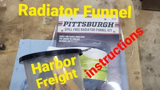 Radiator Funnel from Harbor Freight Instructions